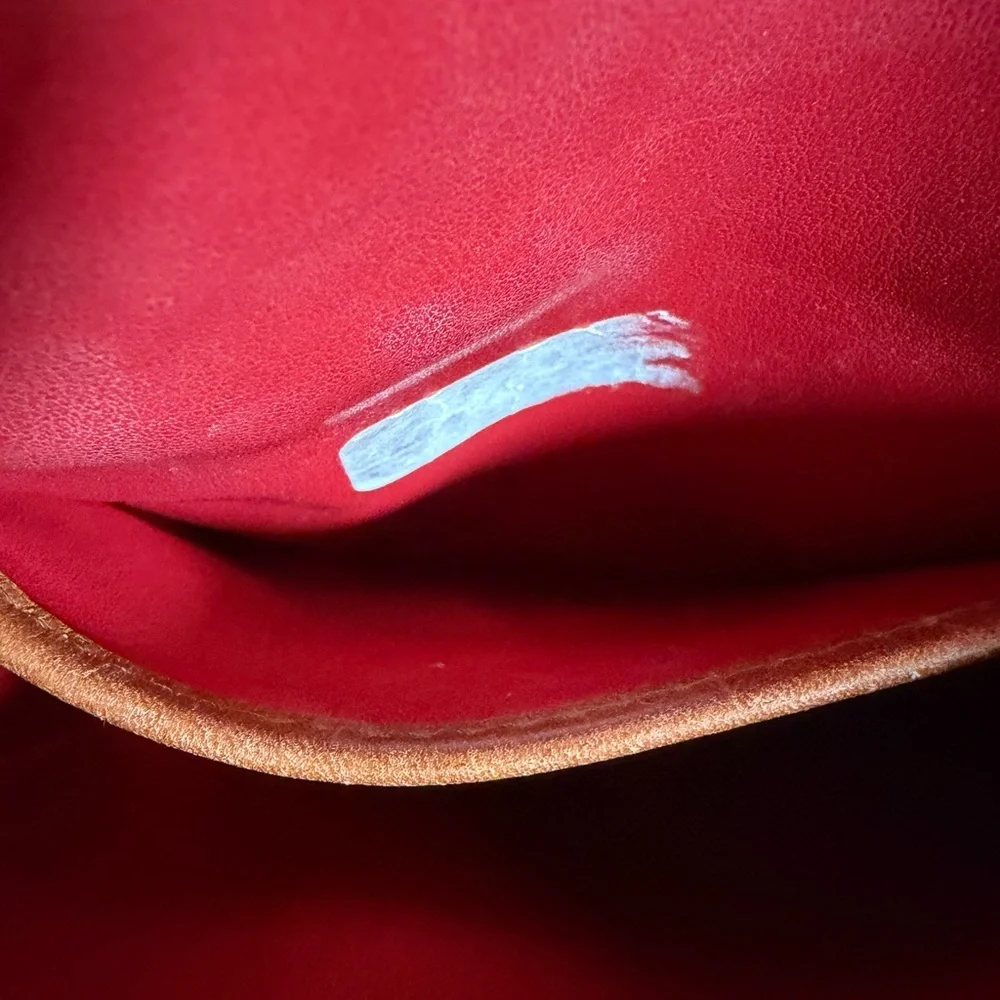 Red Dooney & Bourke Pebble Leather Short Shoulder Small flap-closure Bag
